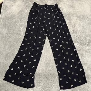 Cabi Sashay Palazzo Pants Womens Small Navy 5792 Floral Wide Leg High Rise